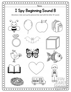 I Spy Beginning Sounds Phonics Activity. Fun free printable for preschool, kindergarten, RTI, and early childhood. It's a great way to work on initial sounds, phonics, and matching! #phonics #initialsounds #freeprintable