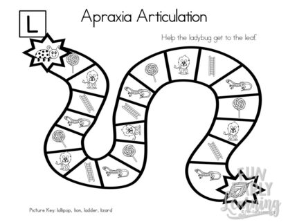 Apraxia Articulation Games A-M Speech Therapy Activity. Fun hands-on speech activity for learning articulation, speech and initial sounds in preschool and kindergarten. #articulation #speechtherapy #apraxia