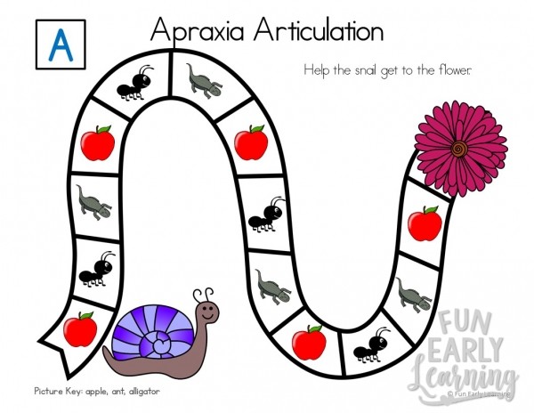 Apraxia Articulation Games A-M Speech Therapy Activity. Fun hands-on speech activity for learning articulation, speech and initial sounds in preschool and kindergarten. #articulation #speechtherapy #apraxia