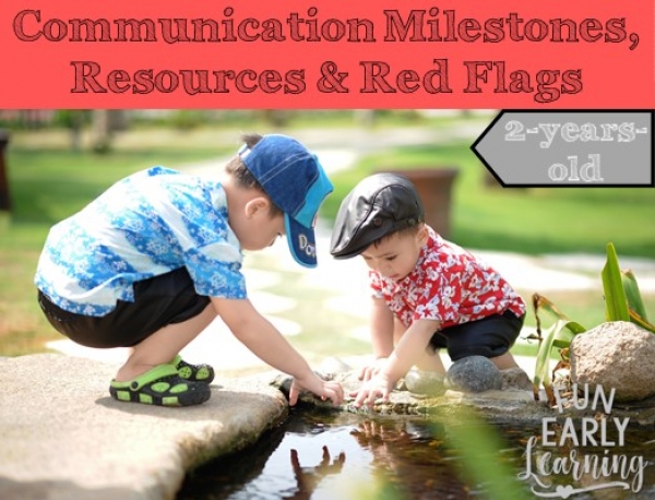 CAS Communication Milestones, Resources and Red Flags for 2-Years-Old. Great information on language and communication skills to look for in your child. Also includes helpful resources and tips for speech, articulation, language and more! #articulation #language