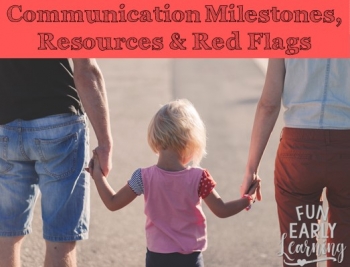 CAS Communication Milestones, Resources and Red Flags for Children. Great information on language and communication skills to look for in your child. Also includes helpful resources and tips for speech, articulation, language and more! #communication #language #languageskills #speech #articulation #literacy