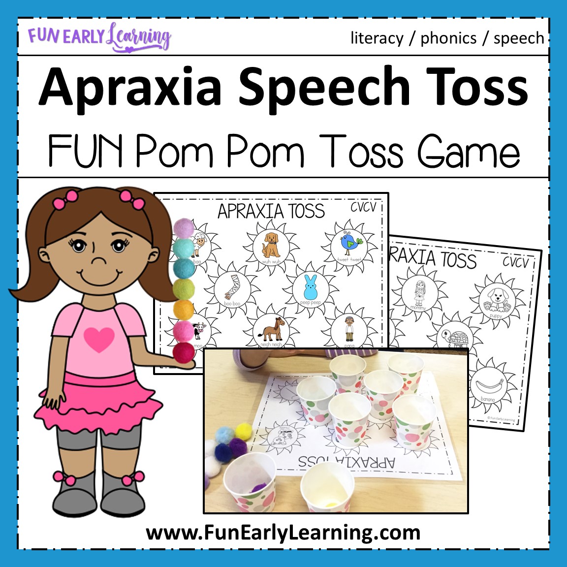 apraxia speech toss for cv cvc and cvcv words