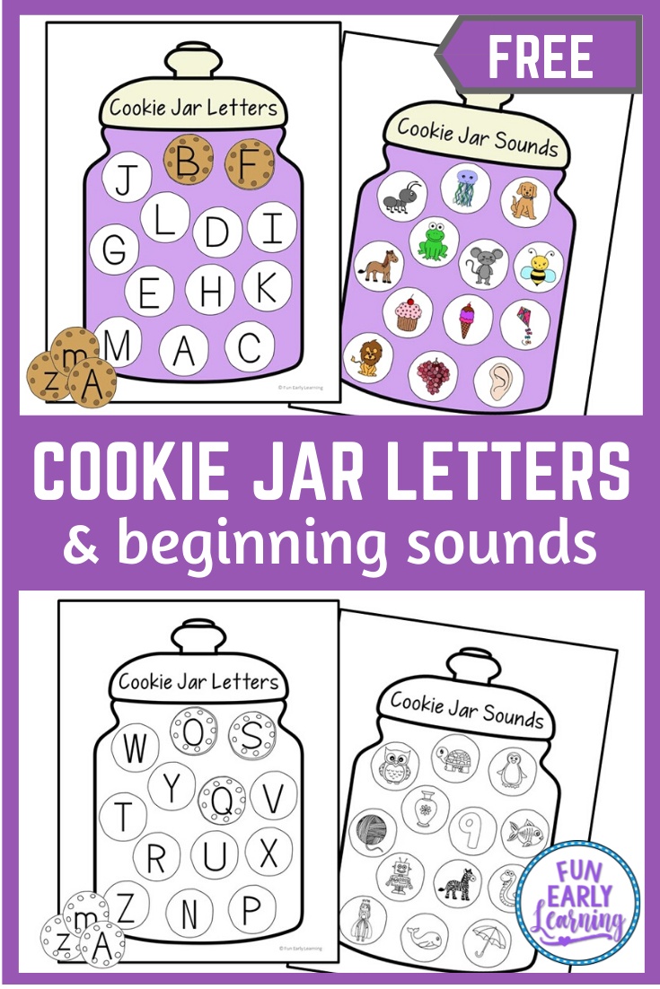 Cookie Jar Letters and Sounds Activity for Letters and Phonics