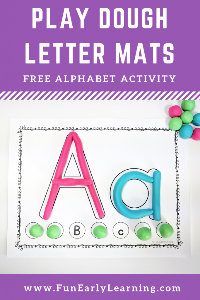 play dough letter mats for letter identification and letter writing