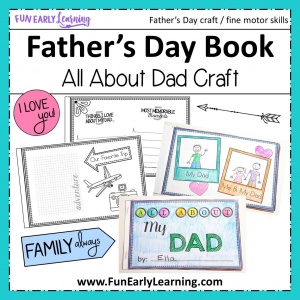 All About Dad Father's Day Crafts for Kids! Fun and Easy Father's Day Craft to make and DIY. Great for preschool, kindergarten and school.