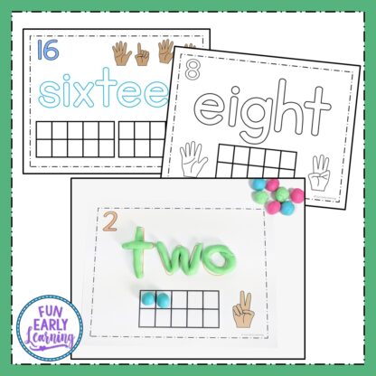 Play Dough Number Mats Kid's Math Activity. Hands-on printable for learning number recognition, number identification, counting, and quantifying! Perfect math for preschool, kindergarten, RTI and early childhood.