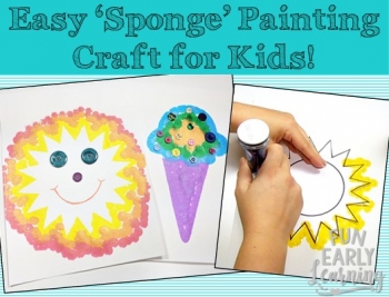 Easy Summer 'Sponge' Painting Crafts for Kids