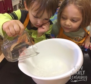 Pumpkin Seed Slime Science Experiment and Sensory Play. Great activity for toddlers, preschool, kindergarten, and early childhood!