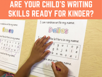 2 ways to know if your child's writing skills are ready for kindergarten. Is your child ready? Here's how to assess them and promote their skills. #writingstandards #kindergartenreadiness #preschoolassessment #freeassessment