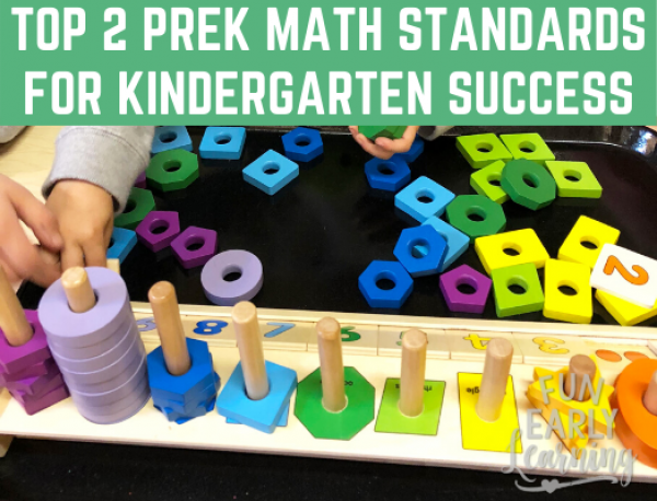 Learn the Top 2 Pre-K Math Standards Your Child Needs to Know BEFORE Kindergarten to be Successful! Is your child ready? Here's how to assess them and promote their skills. #mathstandards #kindergartenprep #kindergartenreadiness #preschoolassessment #freeassessment
