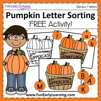 Pumpkin Letter Sorting Activity – Fun Early Learning