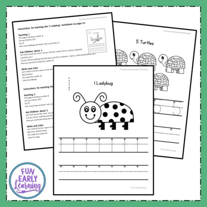 Numbers 1-20 Worksheets with Guided Lessons for preschool, kindergarten, and early education. Great for learning number recognition and identification, number formation and writing. #guidedlessons #mathcenter #counting #preschoolmath #kindergartenmath