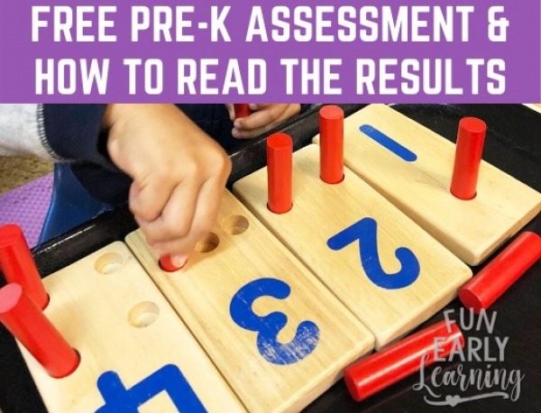 Fun Early Learning FREE Full Assessment for PreK and Preschool. Is your child ready for kindergarten? Use our assessment, flash cards, and score card to determine if your child is ready! #preschoolassessment #kindergartenprep #freeprintable