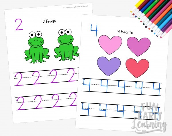 Numbers 1-20 Worksheets with Guided Lessons – Fun Early Learning