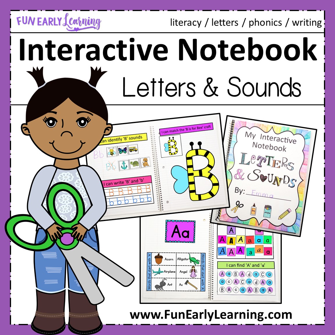 Interactive Notebook For Letters And Sounds Phonics For Prek And Kinder