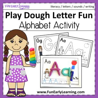 Play Dough Letter Fun Alphabet Activity! Fun hands-on printable for preschool, kindergarten and first grade! #alphabetactivity #funearlylearning
