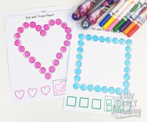 Fun Dot and Trace Bundle for learning uppercase and lowercase letters, numbers, and shapes! Perfect for learning writing and fine motor skills in preschool and kindergarten.