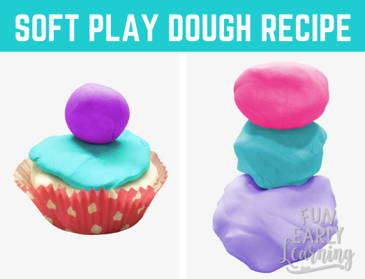 Silky Sensory Play Dough Recipe for Kids! Fun and easy play dough that uses 3 ingredients. No flour and no baking! #sensoryplaydough #playdoughrecipe #sensorybin