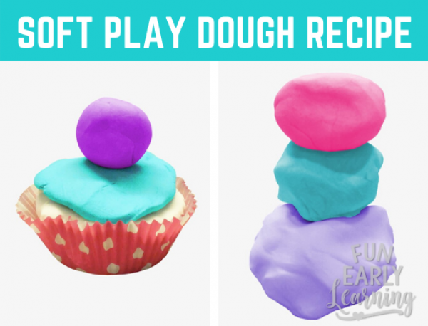 Silky Soft Play Dough Recipe! Fun and easy no cook recipe with no cream of tarter! Only 2 ingredients, plus food dye. DIY this best homemade play dough recipe with your kids!