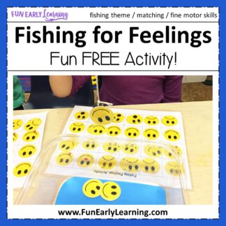 Fishing for Feelings Free Game! Fun feelings activities for kids. Great free printable for teaching emotions in preschool and kindergarten.