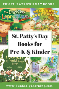 Our Favorite St. Patrick's Day Books for Preschool and Kindergarten. Liven up and celebrate St. Patrick's Day with these fun and educational stories. #stpatricksday #readinglist