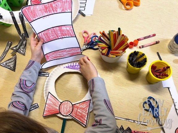 Dr. Seuss Cat in the Hat Paper Plate Kid’s Craft – Fun Early Learning