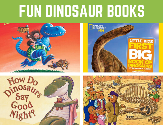 Our Favorite Dinosaur Books for Preschool and Kindergarten. Learn about dinosaurs with these fun and educational stories. Great addition to a dinosaur theme! #dinosaurs #readinglist #funearlylearning