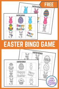 Fun Easter Bingo Activity for Kids! Fun and free printable for preschool and kindergarten! #Easter #freedownload #funearlylearning