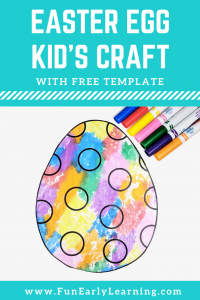 Easter Crafts for Kids! Fun and easy Easter Egg craft with free printable / free template to DIY and to make. Fun and simple art project for preschool, kindergarten, and elementary.
