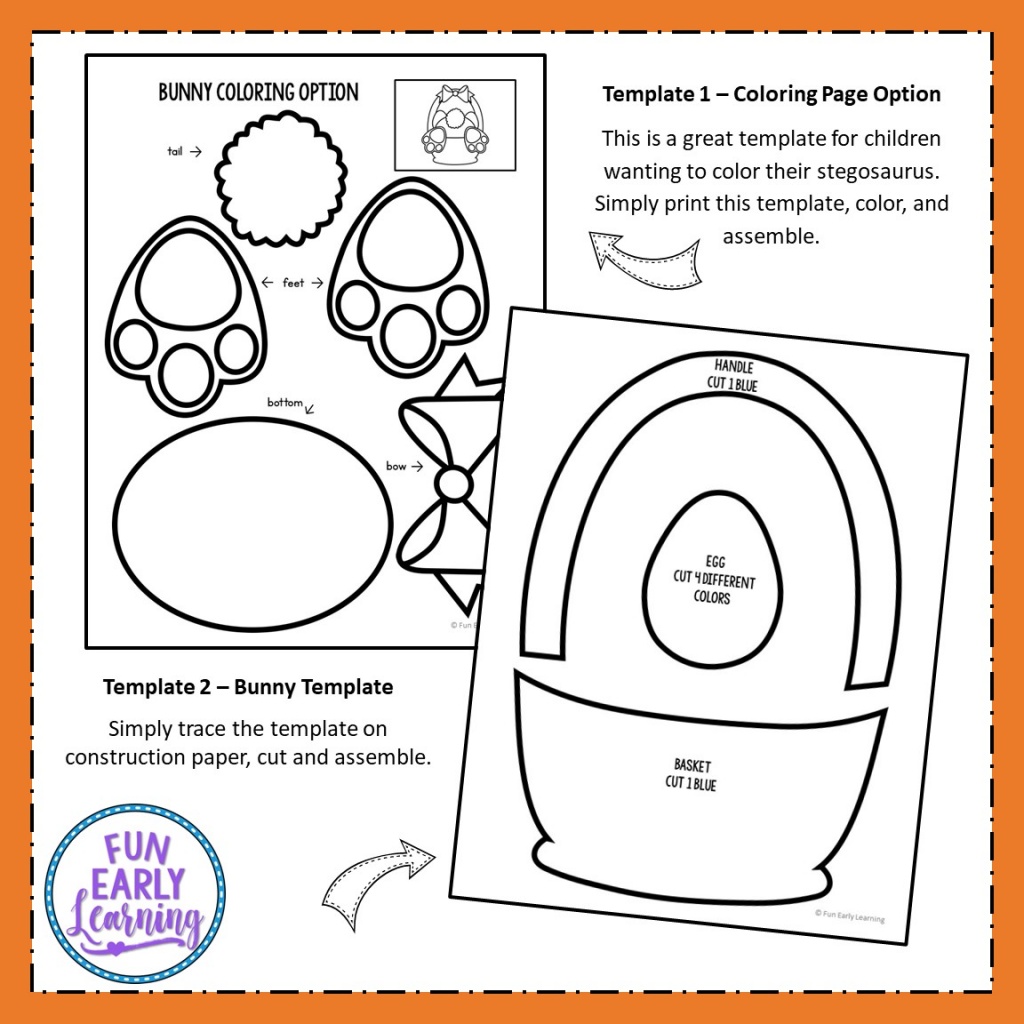 Bunny Bottom in a Basket Easter Craft for Kids – Fun Early Learning