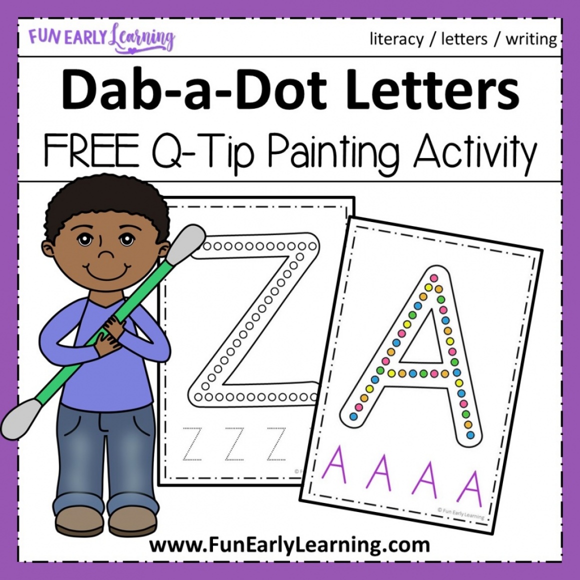 Alphabet Q Tip Painting Free Printable Active Littles Alphabet Q Tip 