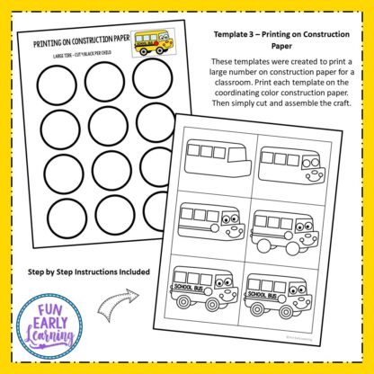 Cute Back to School Bus Craft! Perfect for kids, prechoolers, kindergarteners and elementary. Easy cut and paste craft with writing prompts. #backtoschool #writingactivity #funearlylearning