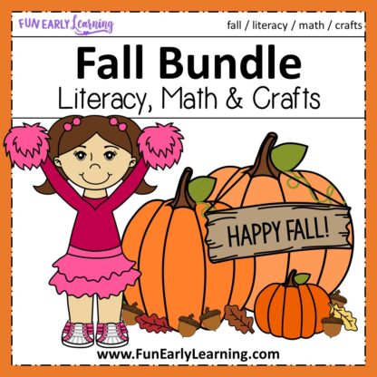 Fun Fall Activities for Kids! 12 Math, Literacy, and Craft Activities for Preschool, Kindergarten, and Elementary! #fallactivities #mathcenters #literacycenters #funearlylearning