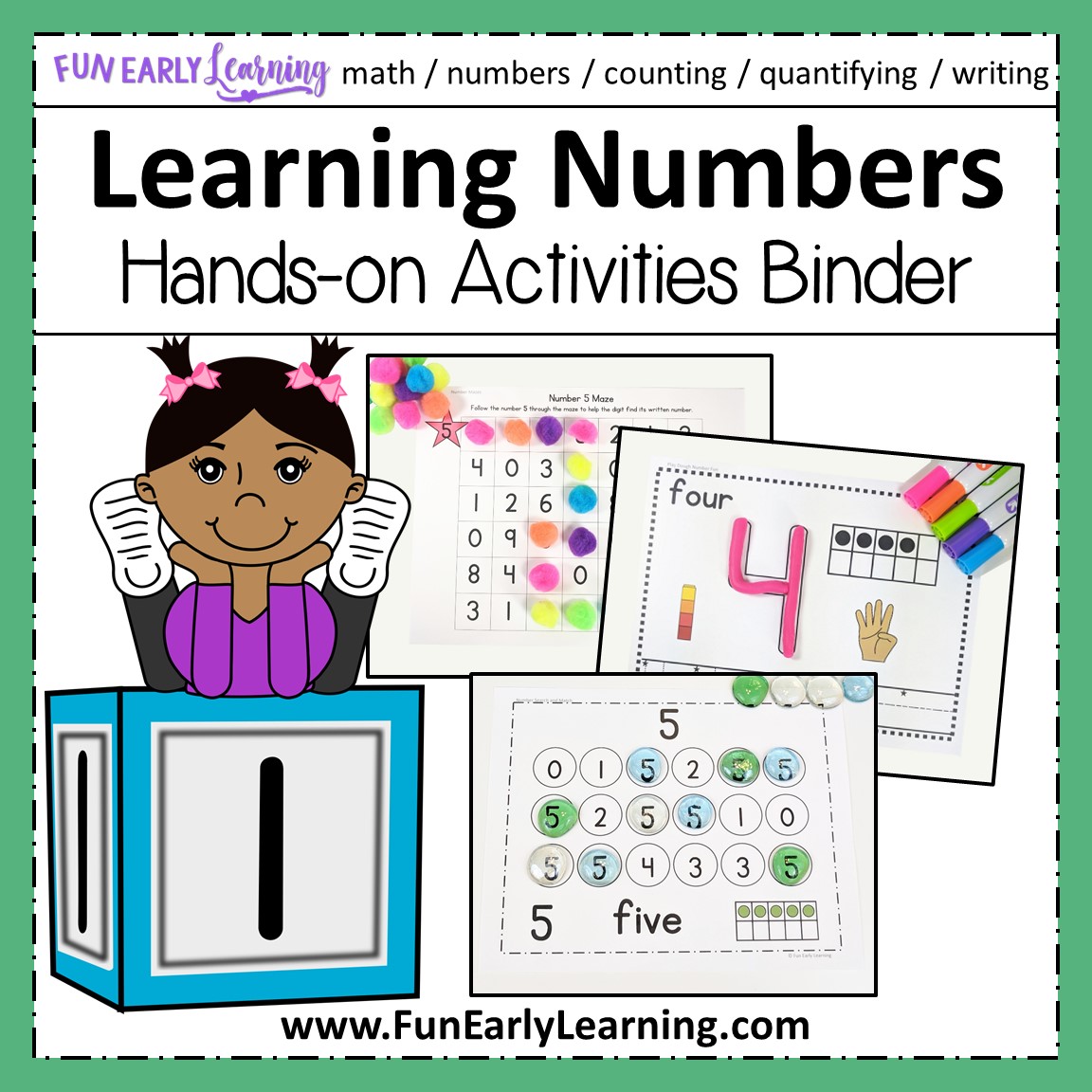 Learning Numbers Hands-on Activities Binder for Preschool ...