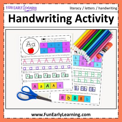 Handwriting Activity Sheets! Fun writing activities for preschoolers and kindergarten. Handwriting practice for letters and pencil grip.