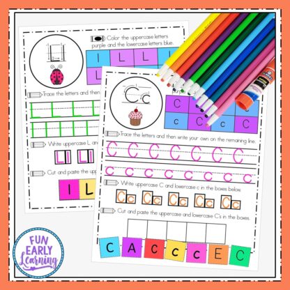 Handwriting Activity Sheets! Fun writing activities for preschoolers and kindergarten. Handwriting practice for letters and pencil grip.