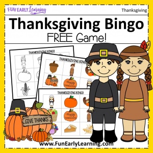 Thanksgiving Bingo Dauber Coloring Pages Free Printable! Fun activity for kids in preschool and kindergarten! #freeprintable #thanksgivingactivity #fallactivity #funearlylearning