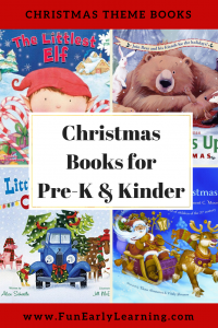Favorite Christmas Books for Preschool and Kindergarten! Fun reading book list for children learning all about Christmas and winter. #Christmasl #booklist #funearlylearning