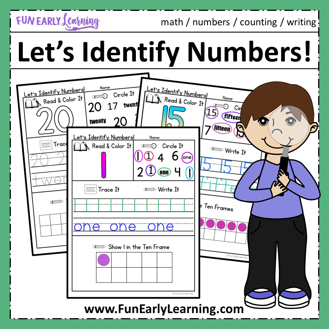 Let s Identify It Number Recognition Activities For Preschool And Kinder