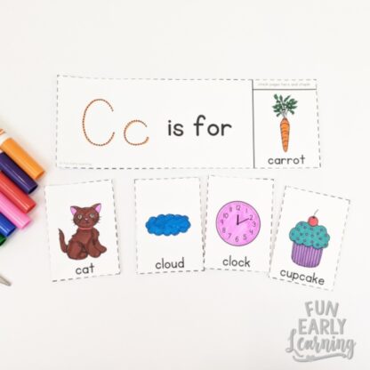 Worksheet for Beginning Sounds – Alphabet Flip Books – Fun Early Learning
