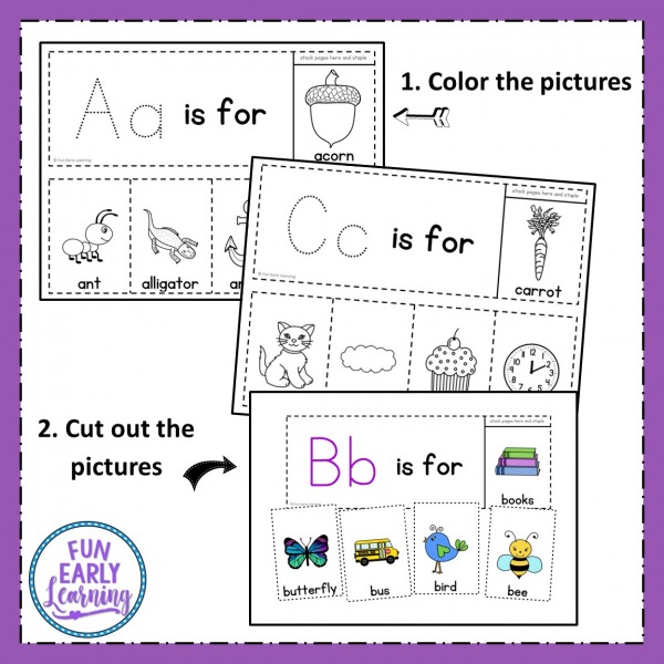 Worksheet for beginning sounds Alphabet Flip Books! Fun beginning sounds worksheet kindergarten and preschool! Teach beginning sounds and letter sound correspondence.
