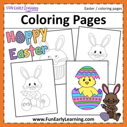 Easter coloring pages free printable! 12 Easter coloring pages printable, Easter coloring pages for preschoolers and kindergarten.