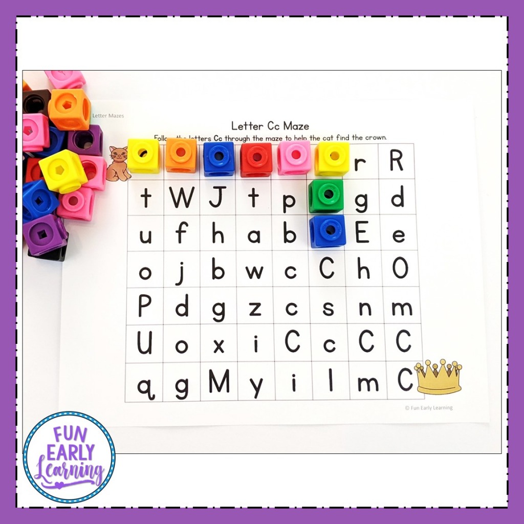 alphabet mazes printable hands on activity for preschool and kinder