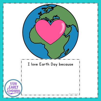 Earth Day Crafts free printable for kids, preschoolers, kindergarten and elementary! Fun and simple Earth Day Crafts for preschoolers and writing prompts included!