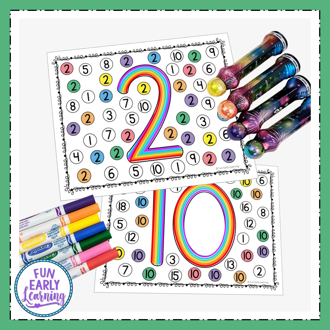 Find and Dot Matching Numbers Free Printable for Preschool and Kinder
