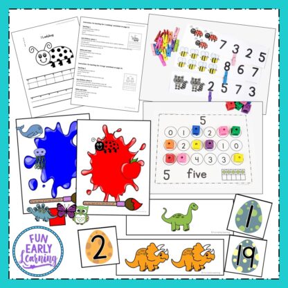 Fun Pre-K Activities for at home and in the clasroom. PreK Starter Kit Mega Bundle for leaning letters, numbers, shapes, and colors in preschool and kindergarten. Fun hands on activities and ideas!