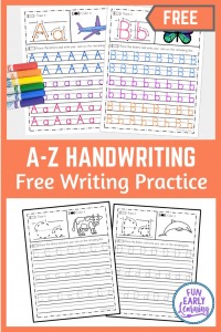 Free Letter Tracing Worksheets for A-Z Handwriting Practice! Fun free handwriting worksheets printable for preschool and kindergarten.