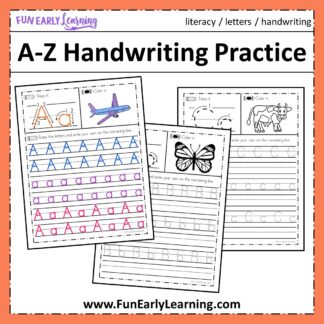 Free Alphabet Tracing Worksheets for A-Z Handwriting Practice! Free letter tracing worksheets that are great for preschool and kindergarten.