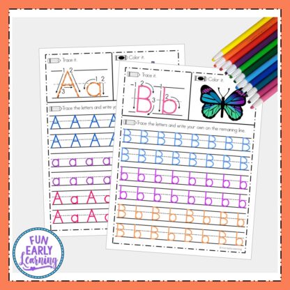 Free Alphabet Tracing Worksheets for A-Z Handwriting Practice! Free letter tracing worksheets that are great for preschool and kindergarten.