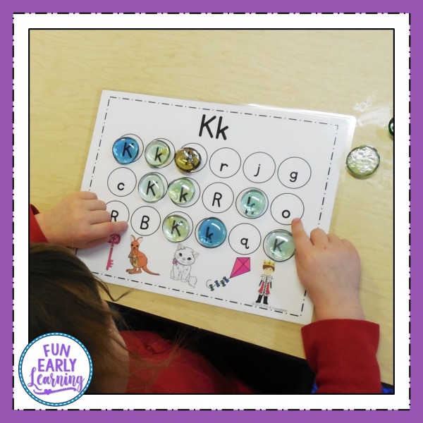 Letter Search and Match Alphabet Activity. Learn letters, phonics, and matching with this fun literacy center activity. Great for preschool, kindergarten, and RTI.